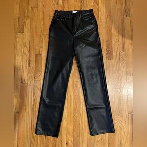 Pistola Faux Leather Straight Leg Pant Jean Size 28